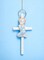 Ceramic Praying Boy On Cross Wall Decor, Religious Décor, Religious Gift, Church Décor, Baptism Gift